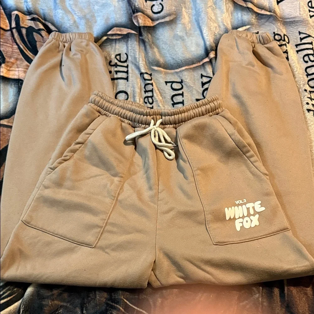 White Fox Boutique Tan Hoodie and Sweatpants Set - Picture 3 of 9